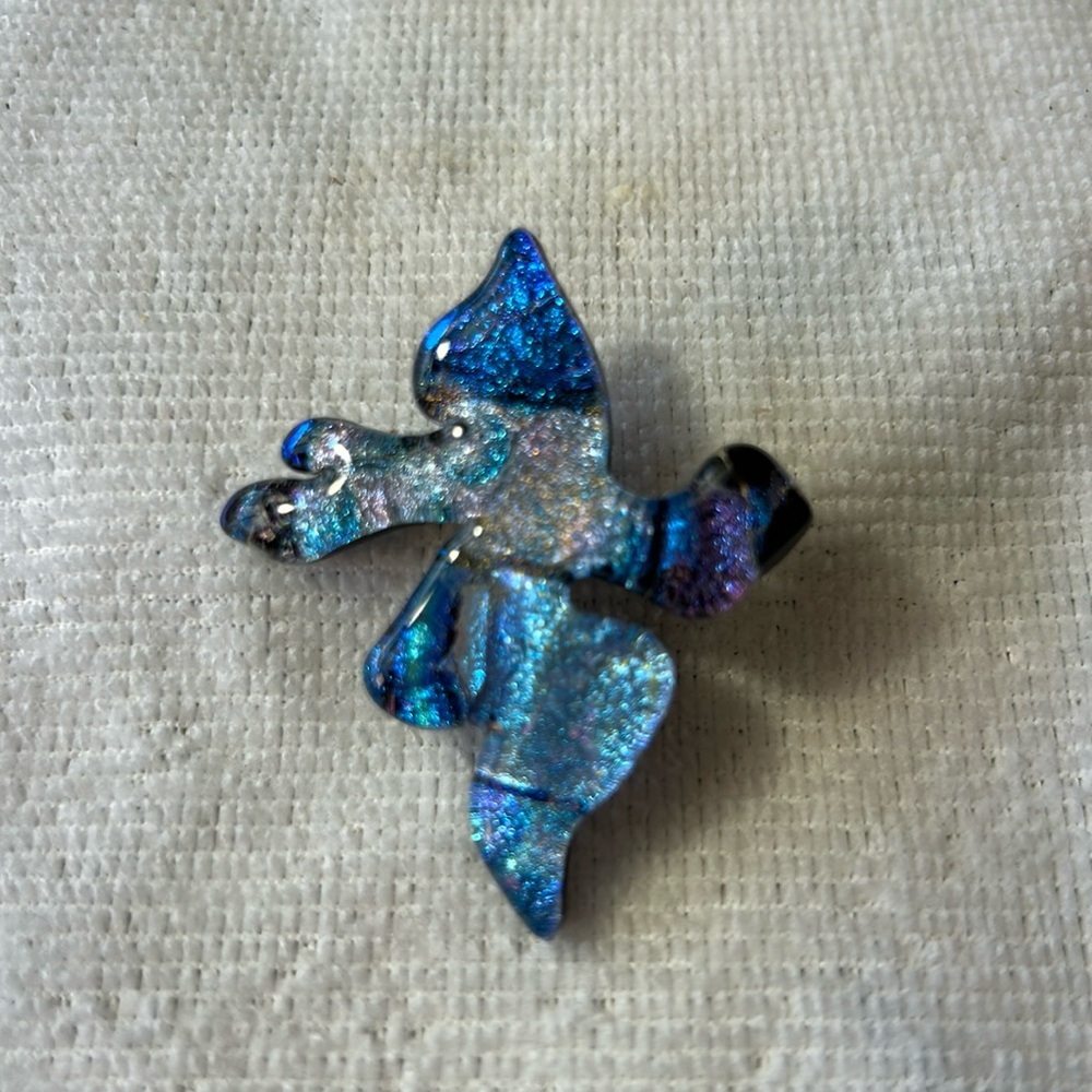 Handmade Dichroic Glass Pin by Geddes Studio